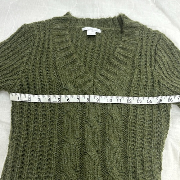 Charlotte russe olive color long sweater size L - Picture 10 of 14